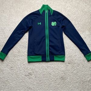 Under Armour Women's Navy and Green Notre Dame Jacket